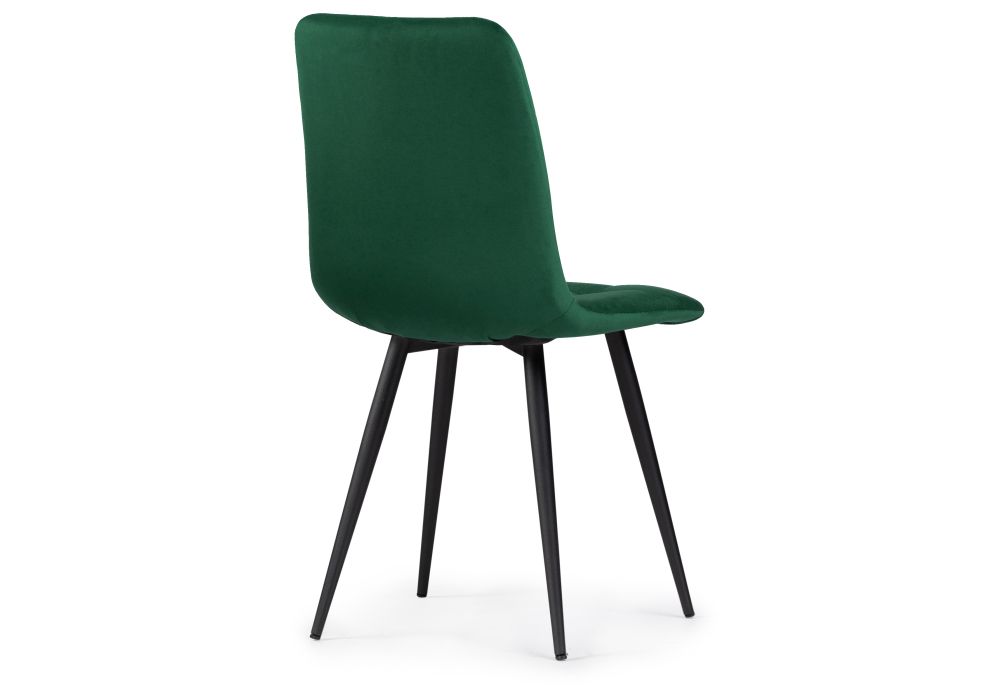 Стул на металлокаркасе Чилли К велюр зеленый / черный