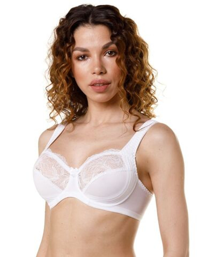 Бюстгальтер на каркасах с поролоном в боковой части чашки (Размер: 75H) (Цвет: белый)
