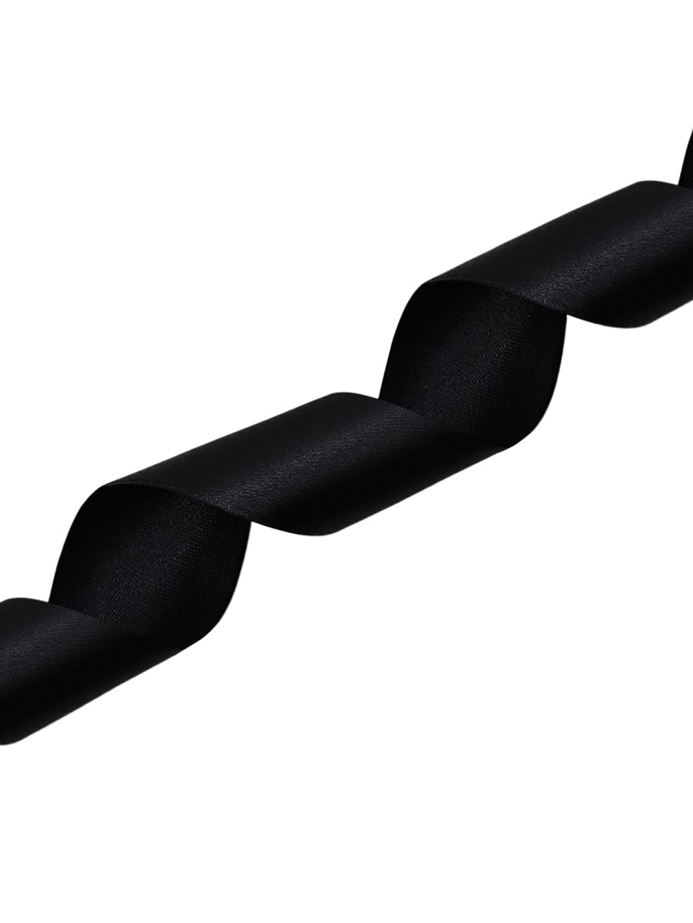 Лента атласная 5 см х 22.86 см черная, 1 шт