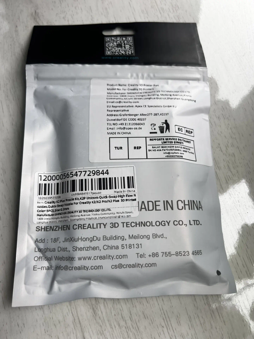 Сопло Creality для 3D принтера Creality K2/K2Pro/K2 Plus 1,0мм