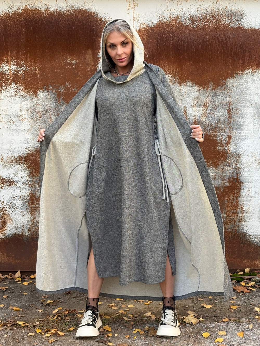 Платье Assasin / oversize/ металик