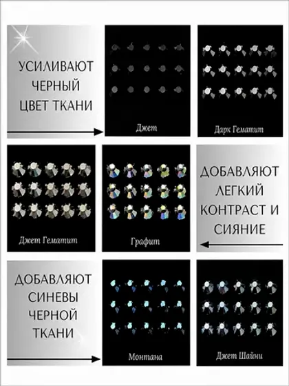 Черные стразы для черного костюма.