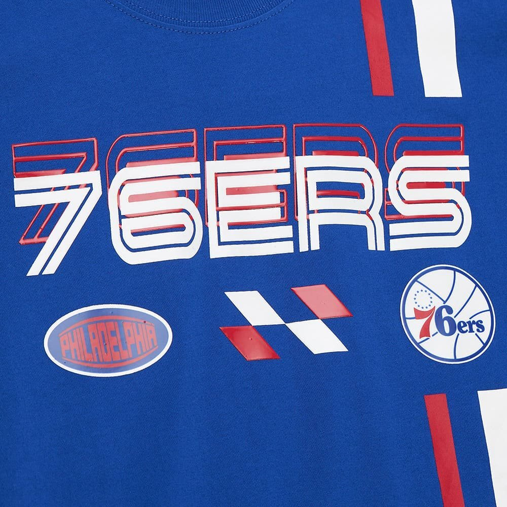 Баскетбольная футболка Mitchell&Ness NBA Speedway Blurred Philadelphia 76ers T-Shirt Blue