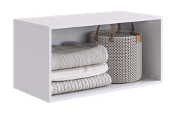 "Зефир" Антресоль двухдверная 118.01 (Белое дерево/Серый (эмаль))