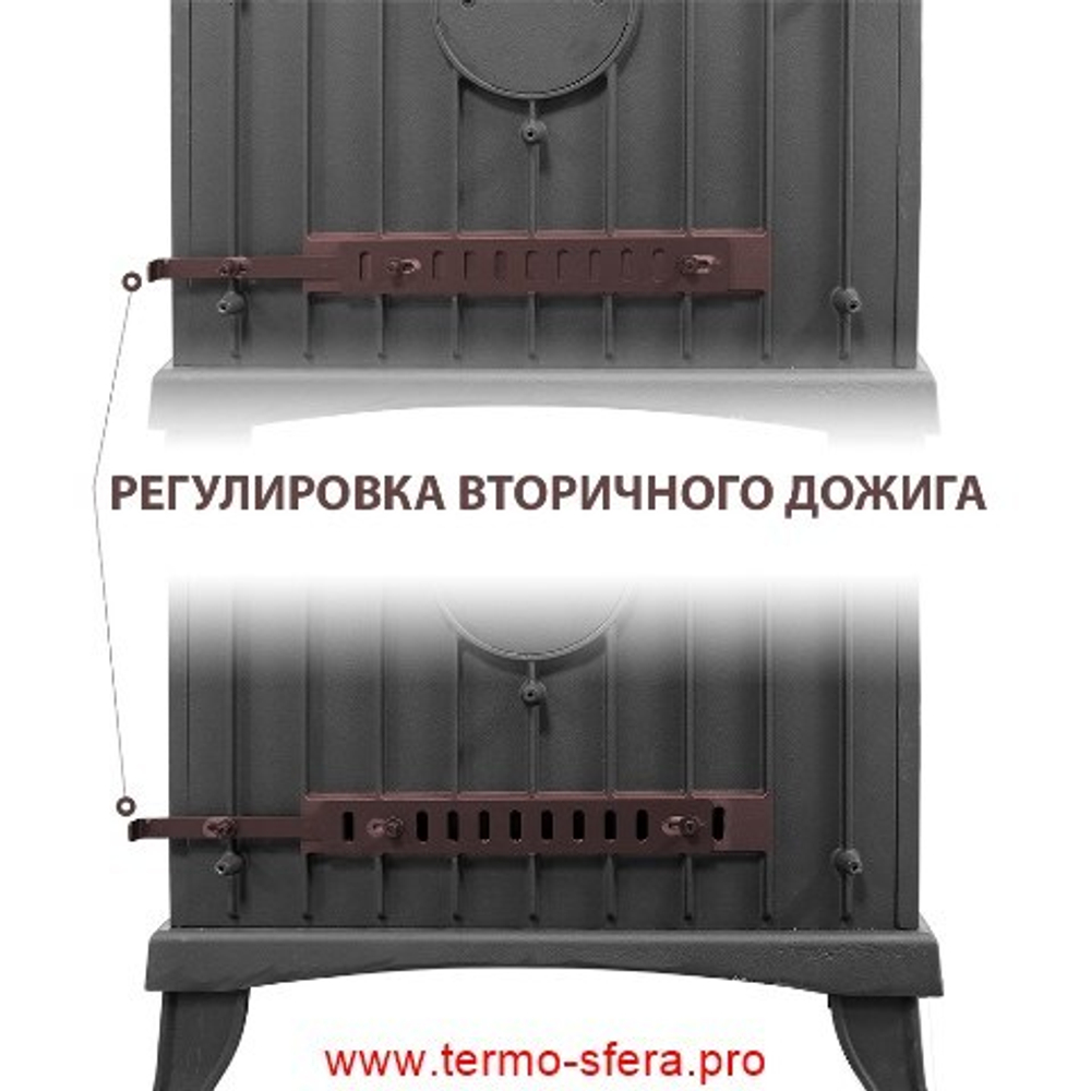 Печь-камин Везувий KZ-14РS "Антрацит"