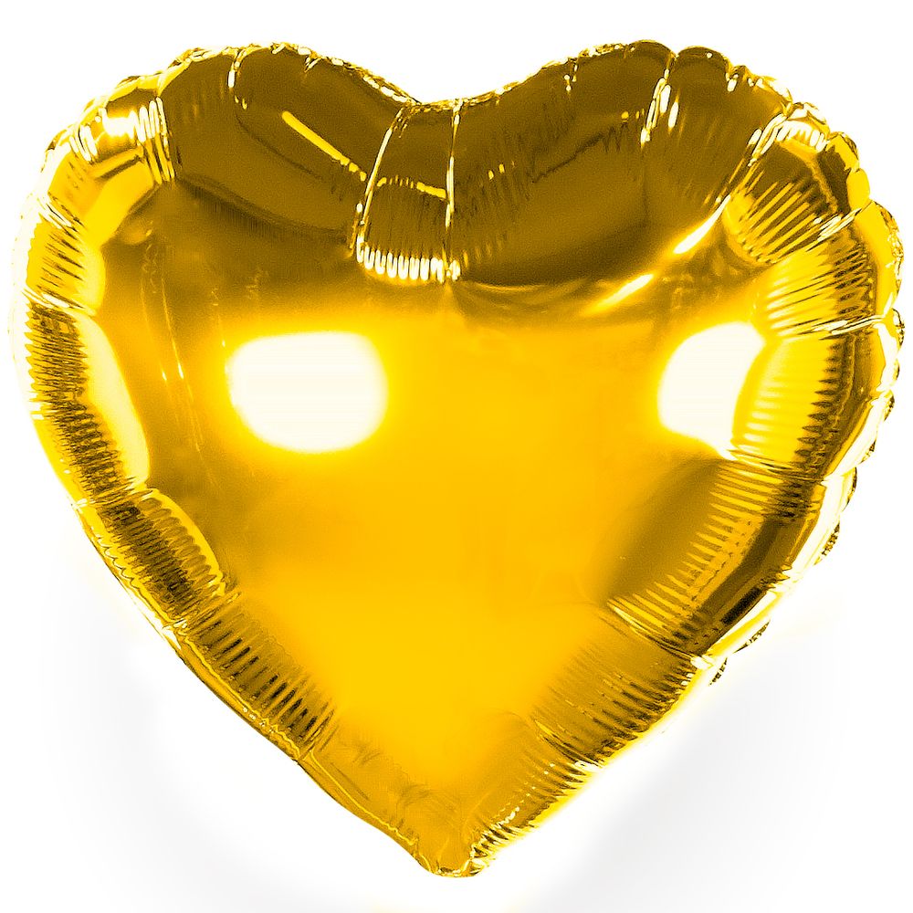 Шар (18"/46 см) Сердце, Золото