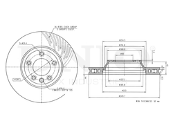 Диск тормозной передний правый UNIO BRD-20605