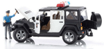 Полицейская машина Jeep Wrangler + фигурка полицейского со светом и звуком