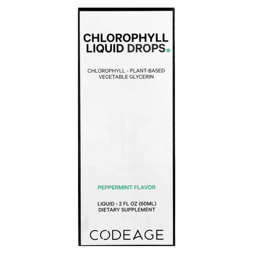 Codeage, Chlorophyll Liquid Drops, перечная мята, 60 мл (2 жидк. Унции)