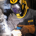 Щиток защитный лицевой (маска сварщика) F10, см. окно 100х96, Real Color, DIN 4-8/9-13 Denzel