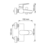 Donau 5301 Смеситель для ванны с коротким изливом WasserKraft