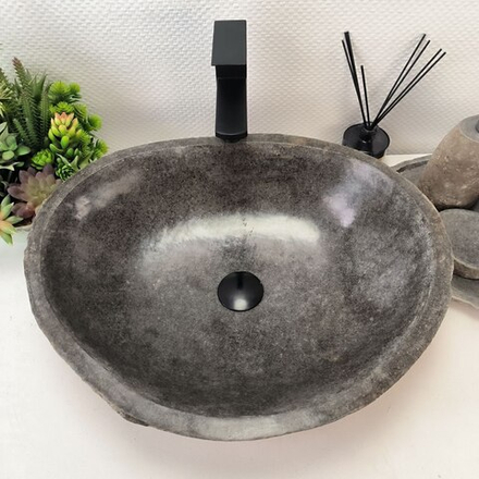 Раковина из речного камня RS-63426 (54*44*14) 0123