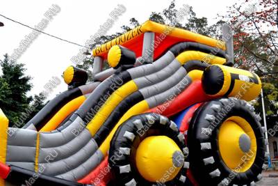 Детский надувной батут-горка "Бульдозер" 19*10*11 м