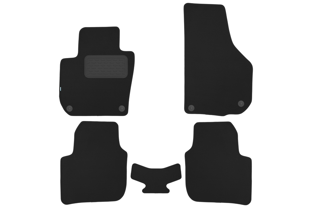 Коврики в салон для SKODA Superb АКПП 2008-2013, 2013-2015, седан, 5 шт. (текстиль) KLEVER03451122110KH