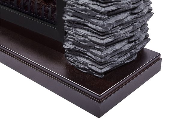 Портал Firelight Porto 25 камень черный, шпон венге купить в Москве и Московской области по низкой цене с доставкой по России — (3) Портал Firelight Porto 25 камень черный, шпон венге — (3)