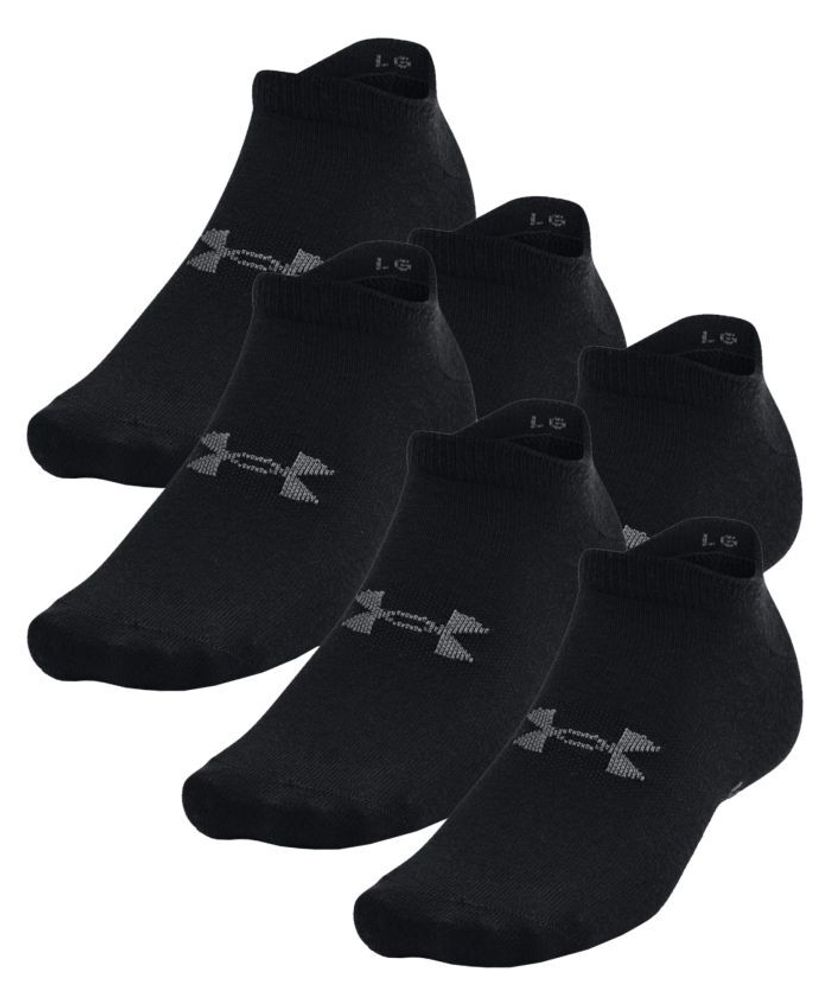 Теннисные носки Under Armour Unisex Essential No Show Socks 6P - black/pitch gray