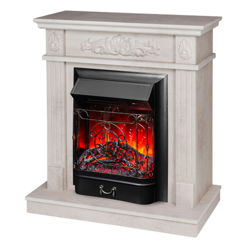 Каминокомплект Real Flame Adelaida WT с очагом Majestic Lux Black RC