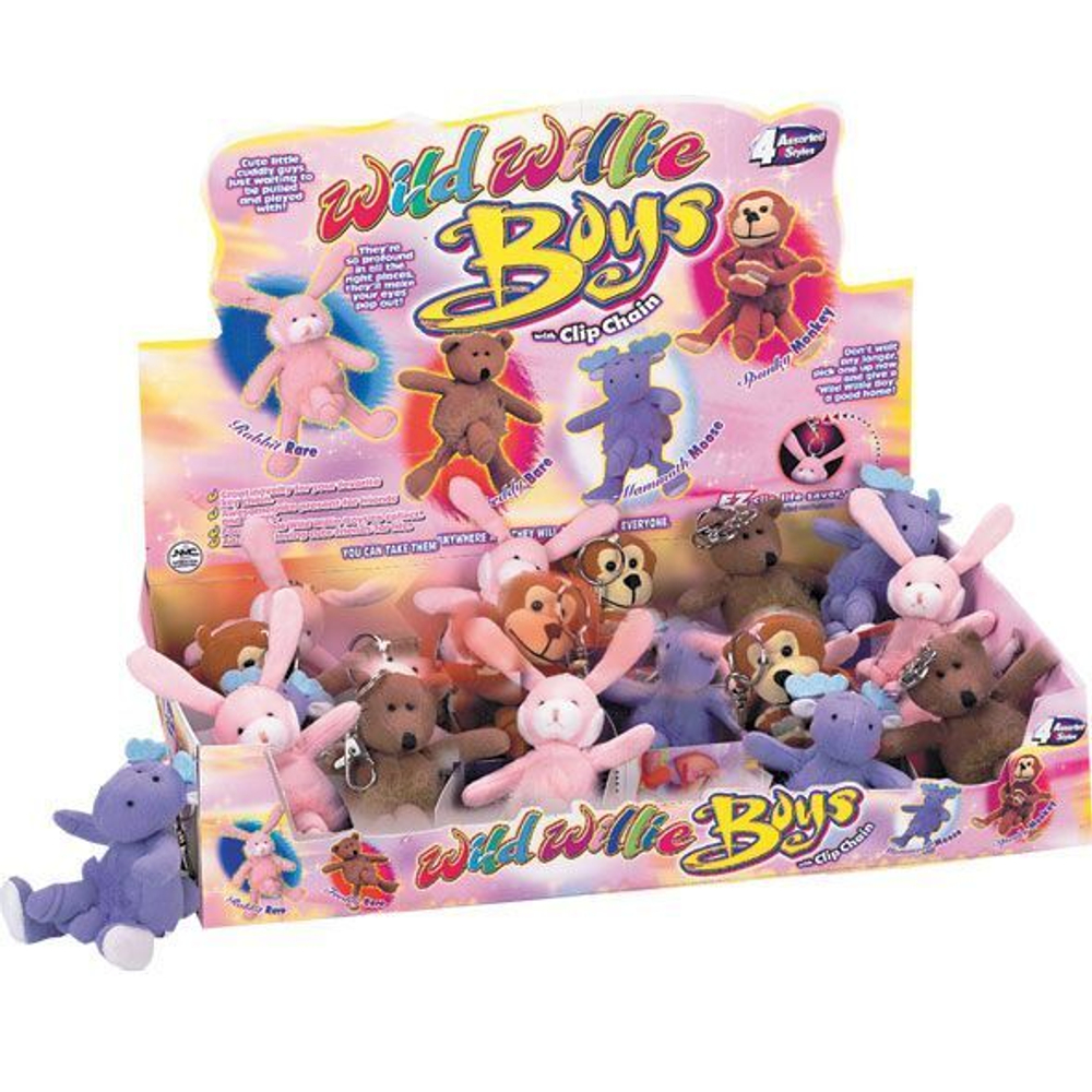 Брелок для ключей в виде мягкой игрушки с пенисом (Цвет: разноцветный)