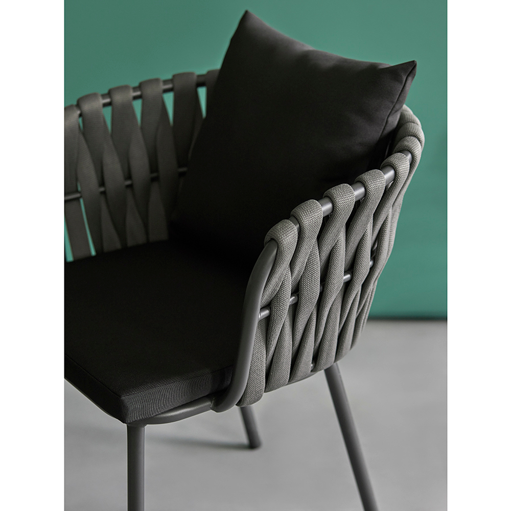 Стул braid, серый/черный