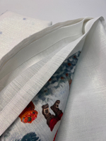 Новогодняя скатерть 150х220 "Дед Мороз", без пропитки