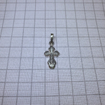 Крест из серебра/Частичное чернение/С подвижным ухом