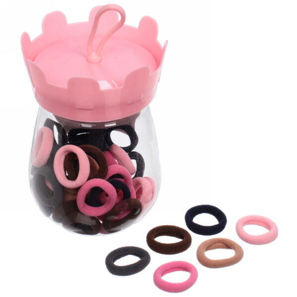 Резинки детские для волос 30шт (+-2 шт)»Stylе box», микс 4 цвета, 8*5,5см