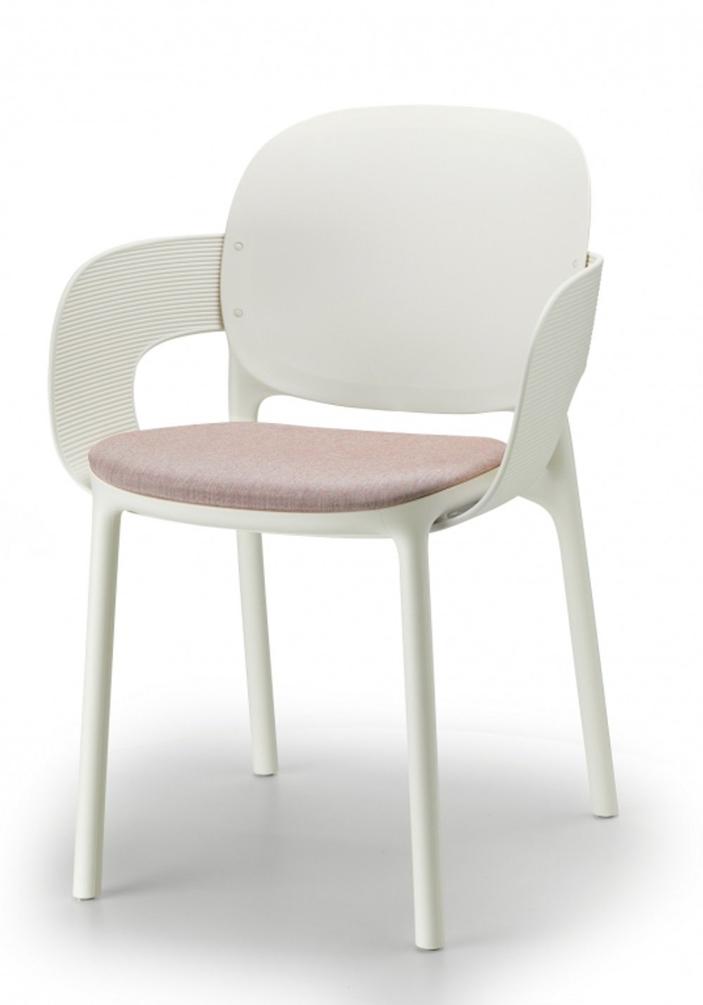 Кресло пластиковое с обивкой Scab Design Hug, лен