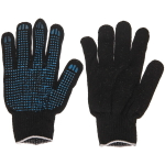 Перчатки трикотажные х/б с ПВХ покрытием «Точка» 10кл 4н черные