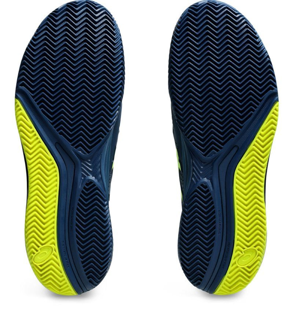 Теннисные кроссовки Asics Gel-Resolution 9 Clay - mako blue/safety yellow
