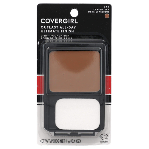 Covergirl, Outlast All-Day Ultimate Shine, тональный крем 3 в 1, оттенок 460 классический загар, 11 г (0,4 унции)