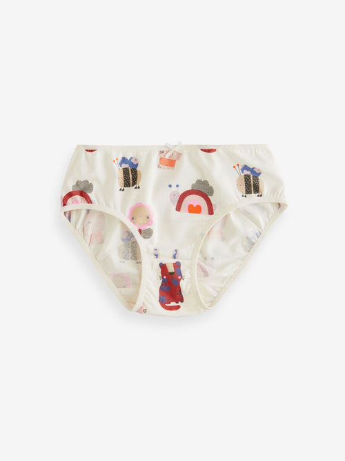 Трусы для девочки Next 412-189, 7 шт., Кремовый, Синий, Розовый