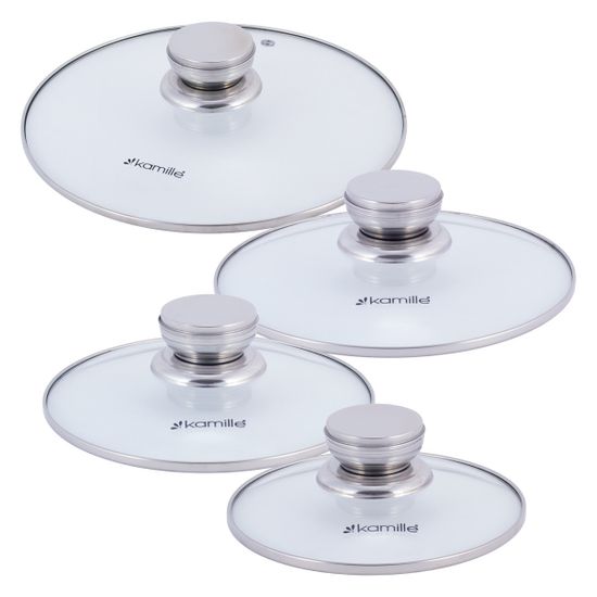 Набор кастрюль 8 предметов 1,5 л; 2 л; 3 л; 5 л. Kamille KM 4916 из нержавеющей стали