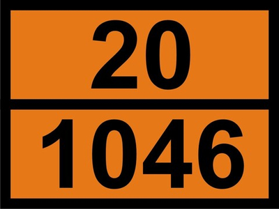 Наклейка "Гелий 20 / 1046" ДОПОГ