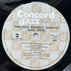 Винтажная виниловая пластинка LP The Dave Brubeck Quartet Back Home (Япония 1979) (Оби)