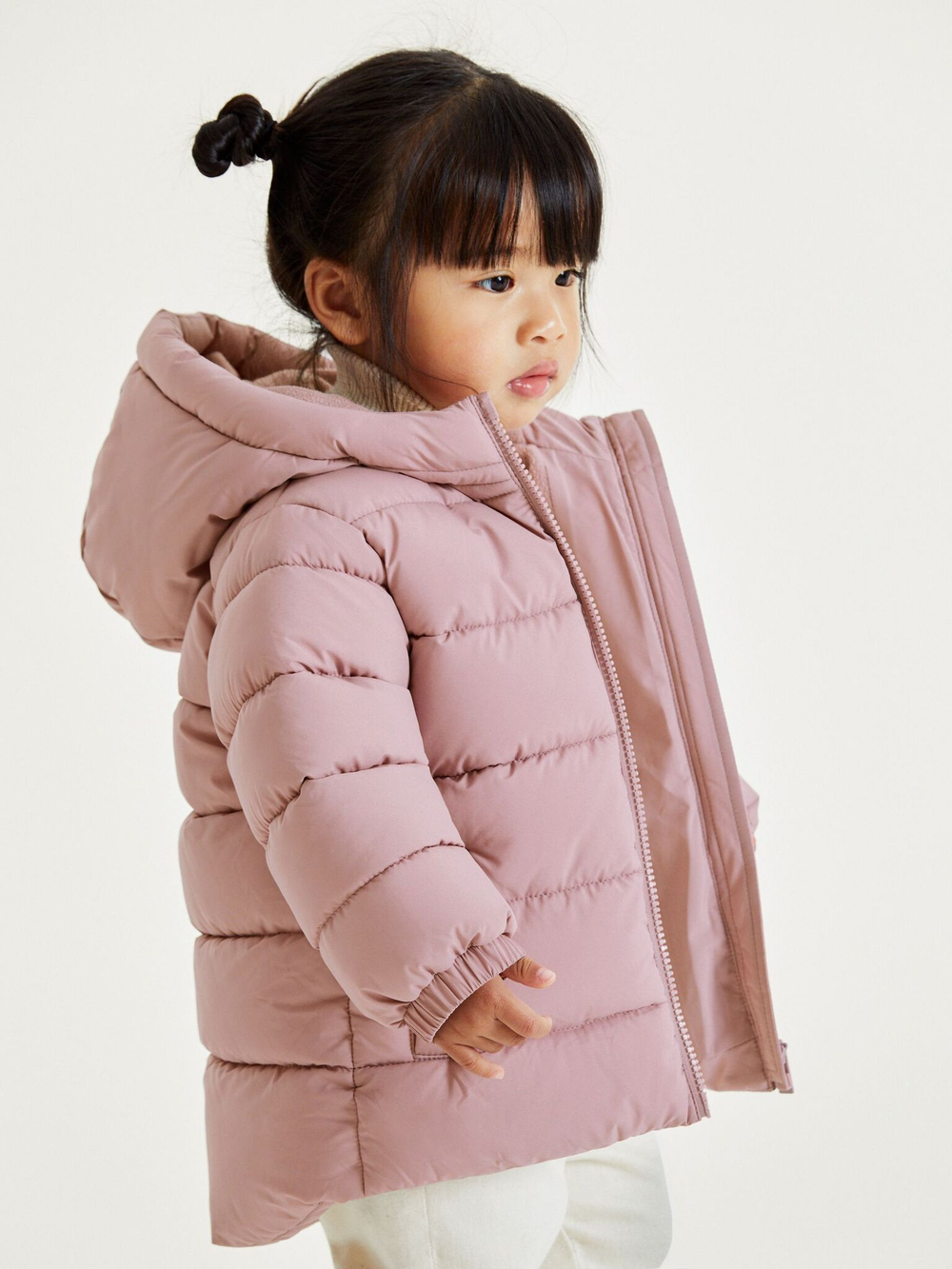 Куртка утепленная с капюшоном для девочки Next D51-934, Розовый
