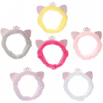 Повязка на голову «Beauty Mapafet- Принцесса», цвет розовый, голубой, сиреневый и серый, 20*6см (упаковка белый ZIP пакет)