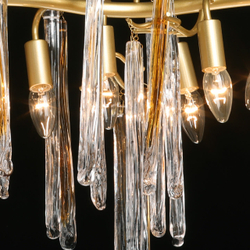 Люстра подвесная MW-Light Лайма, золотая, 10 ламп E14, 400 Вт, 20 кв м