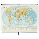 Ежедневник недатированный БОЛЬШОЙ ФОРМАТ 210х297мм А4, BRAUBERG Iguana, 160л, синий, 114451