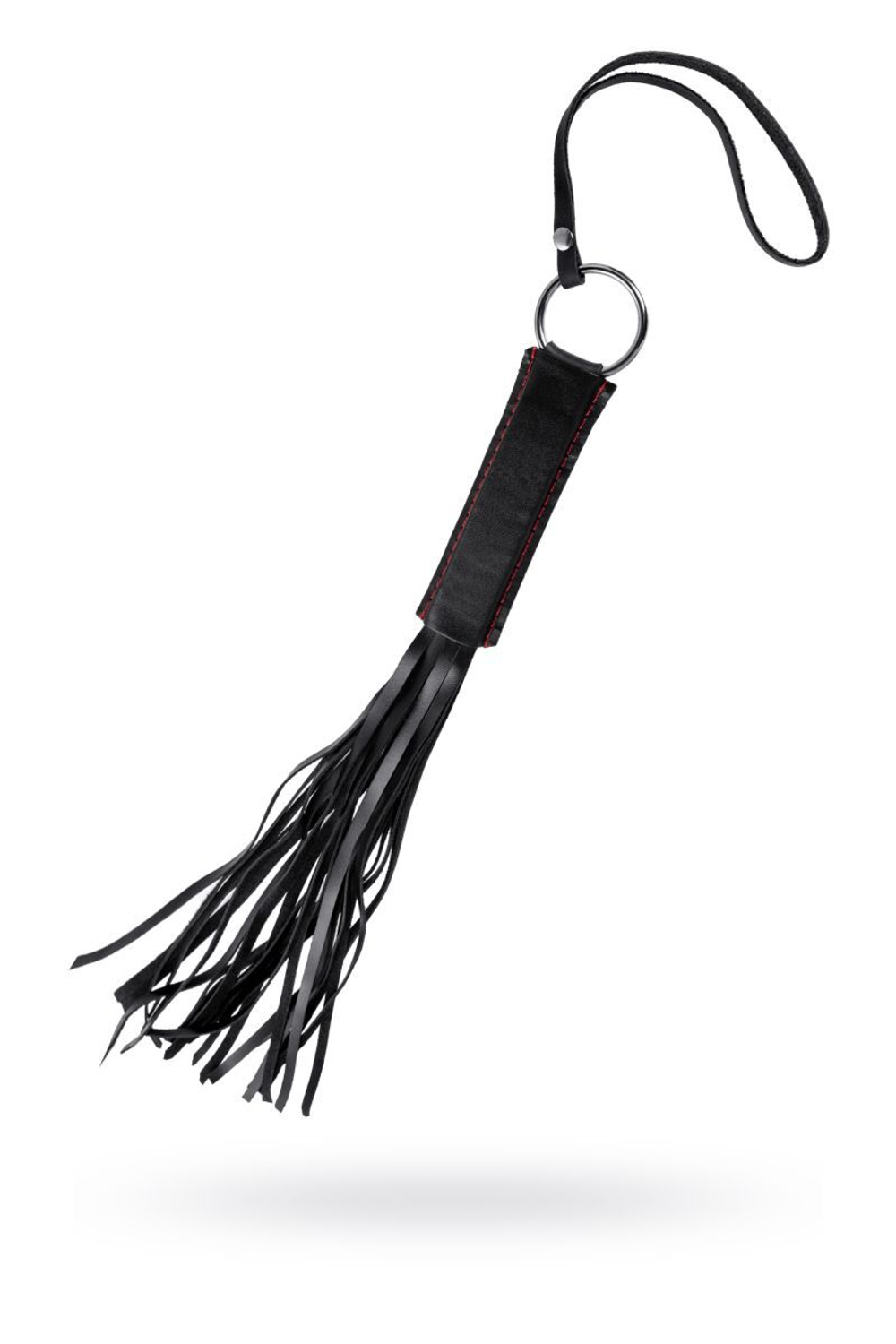 Черная кожаная плеть «Классическая» - 50 см. (Цвет: черный)