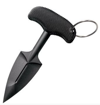 Тренировочный нож-тычок"FGX PUSH BLADE II"материал черный пластик,кольцо