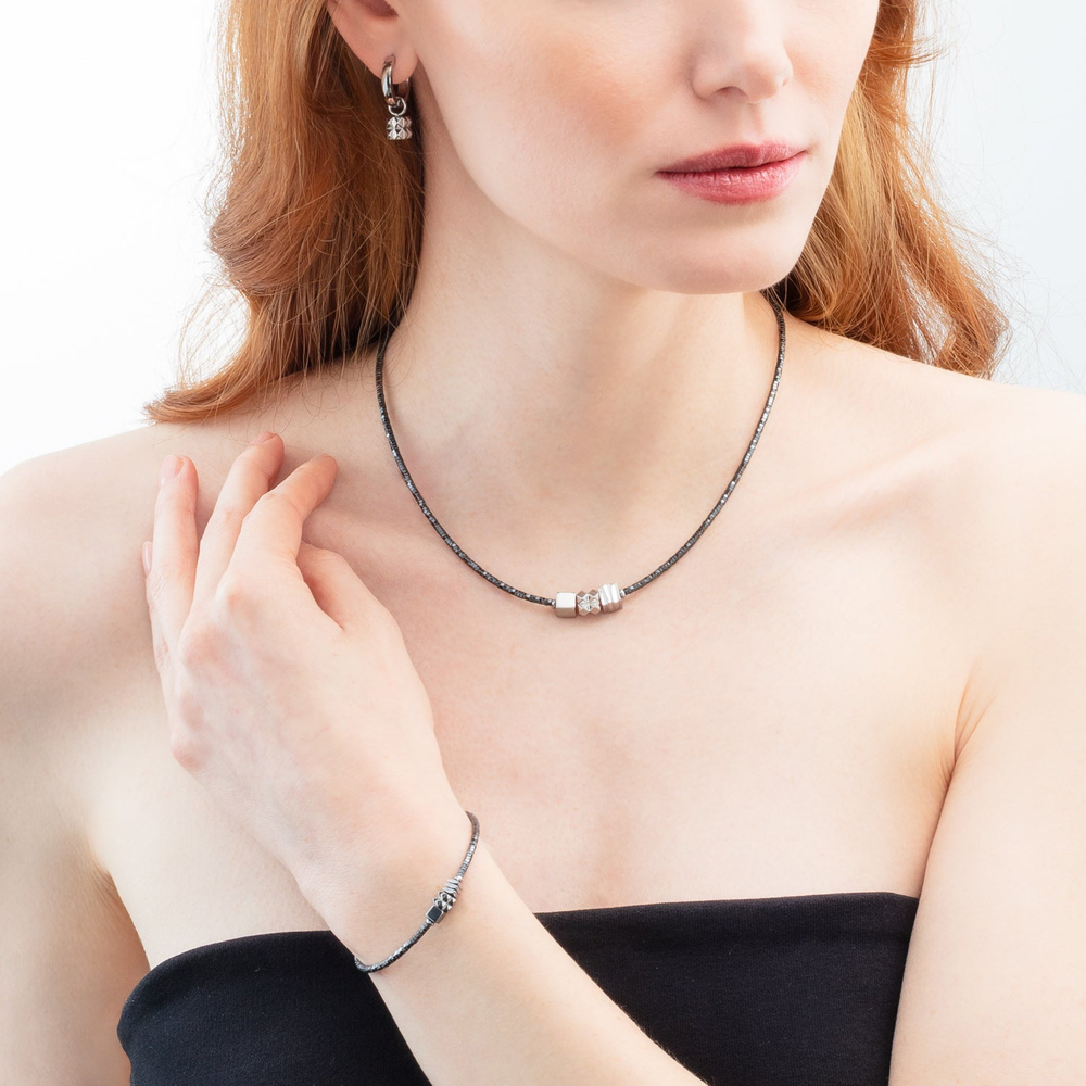 Колье Coeur de Lion Anthracite-Silver 2040/10-1224