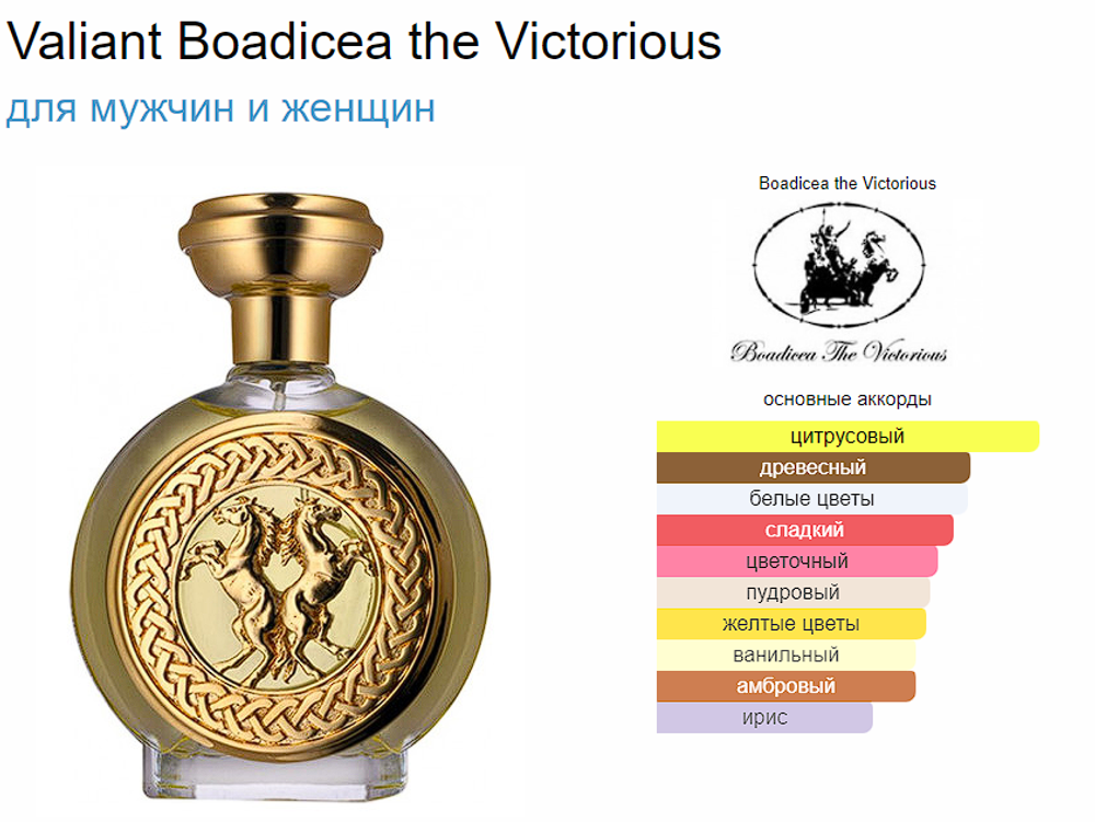 BOADICEA THE VICTORIOUS Valiant 100ml (duty free парфюмерия)