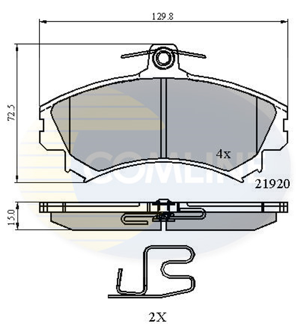 COMLINE - CBP3462-CML - Brake Pad Set, disc brake