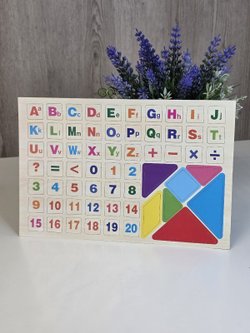 Счеты детские деревянные с магнитной доской