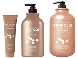Шампунь с прополисом для хрупких и поврежденных волос - Pedison Institut-beaute Propolis Protein Shampoo, 2000 мл