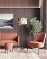 Кресло лаунж Бостон велюр рельефный коралловый