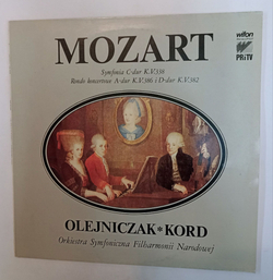 Винтажная виниловая пластинка LP Mozart Моцарт, Orkiestra Symfoniczna Filharmonii Narodowej, Olejniczak, Kord (Польша 1981)