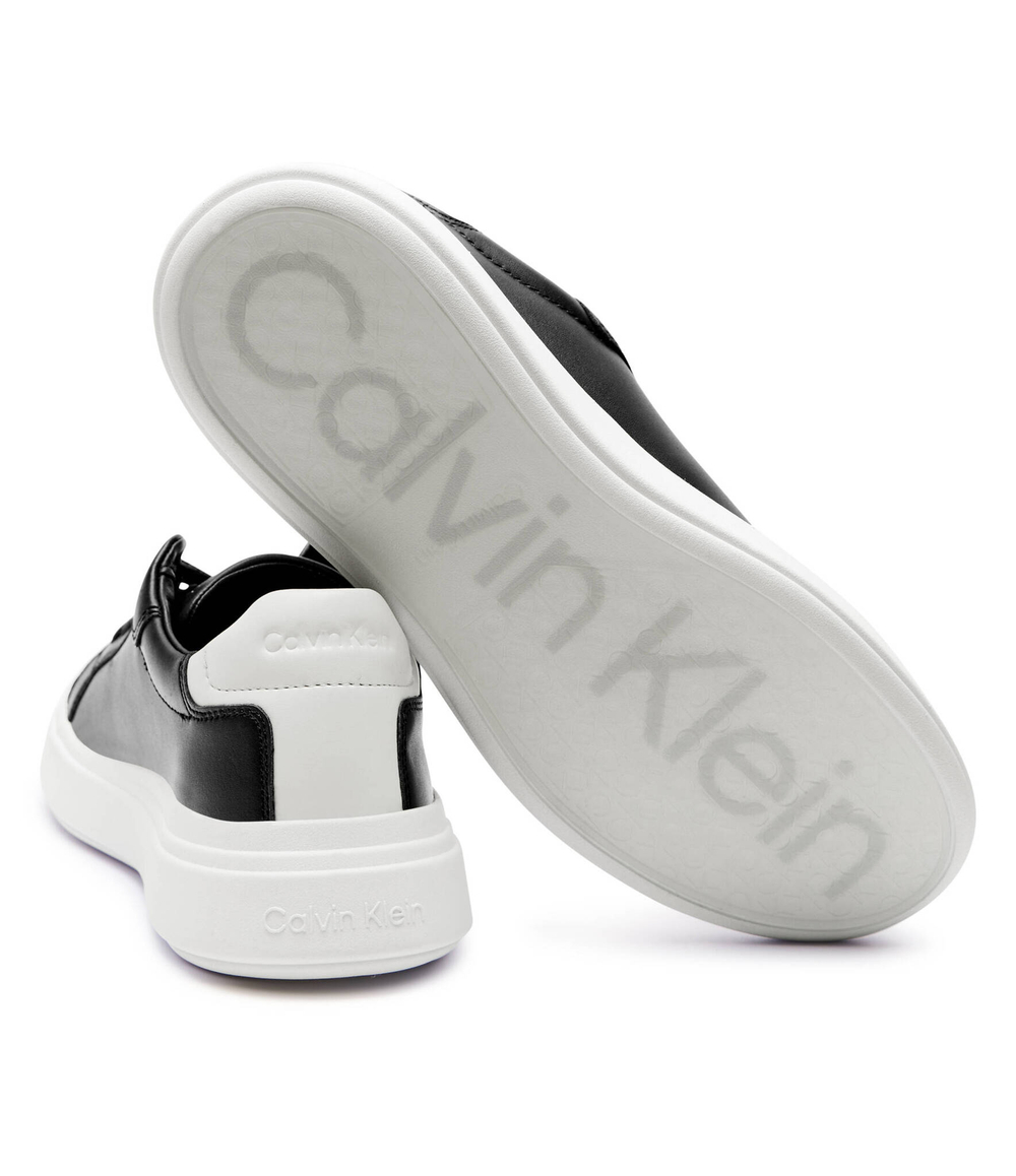Кожаные кроссовки Calvin Klein - черный(HM0HM01016)