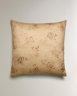 Zara Home - Атласная наволочка с цветочным рисунком 50x75 см