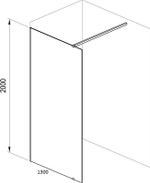 Душевая перегородка Ravak Walk-In Wall 130 GW9WJ0C00Z1 профиль Хром стекло Transparent